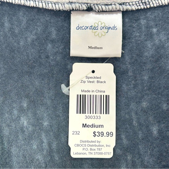 NWT Decorated Originals Sherpa Trim Fleece Vest Size M Women's - Picture 7 of 10